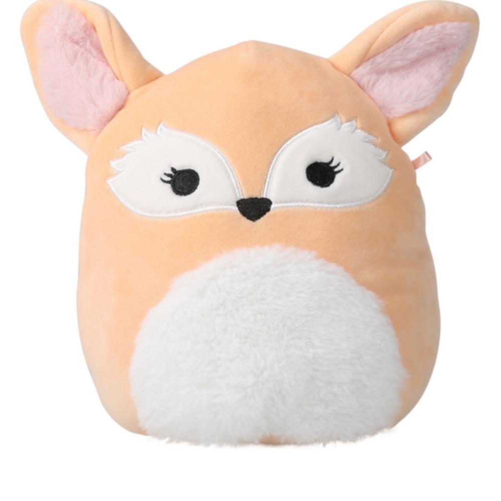 Plush Peach Fox Stuffed Animal Pillow - Soft Kids Toy